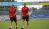 Neuzugang im Betreuerteam Physiotherapeut Josef Haslinger mit SV Horn Urgestein und Tormanntrainer Jaro Kasprisin